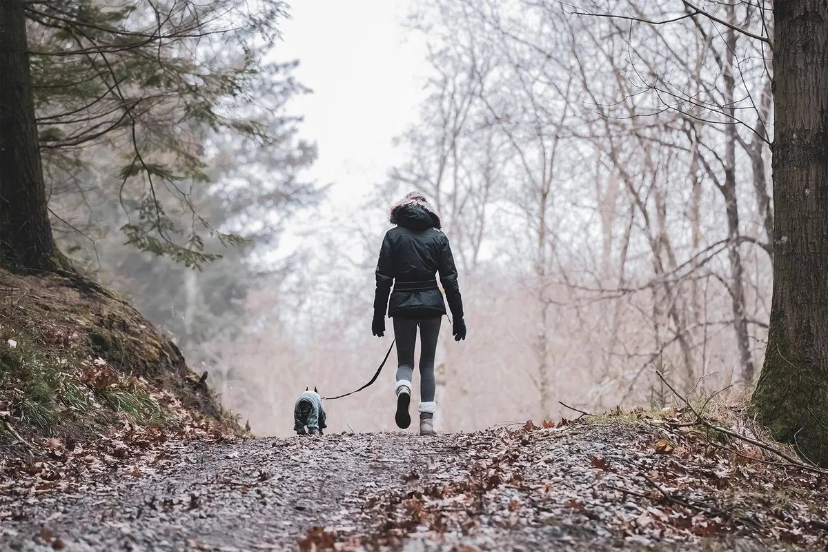 Walking outdoors with iPhone step tracking app