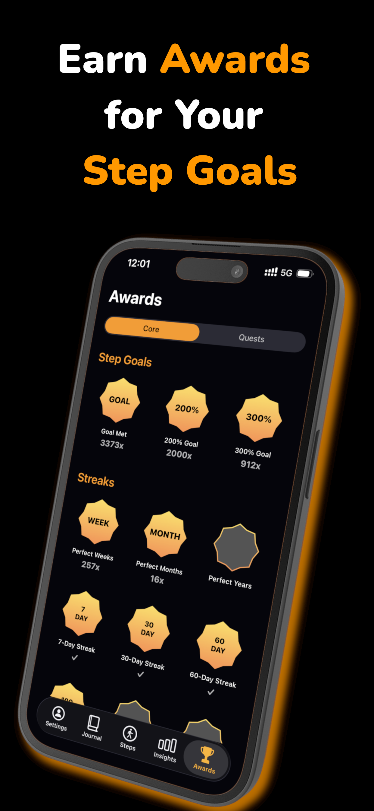 StepGoals awards