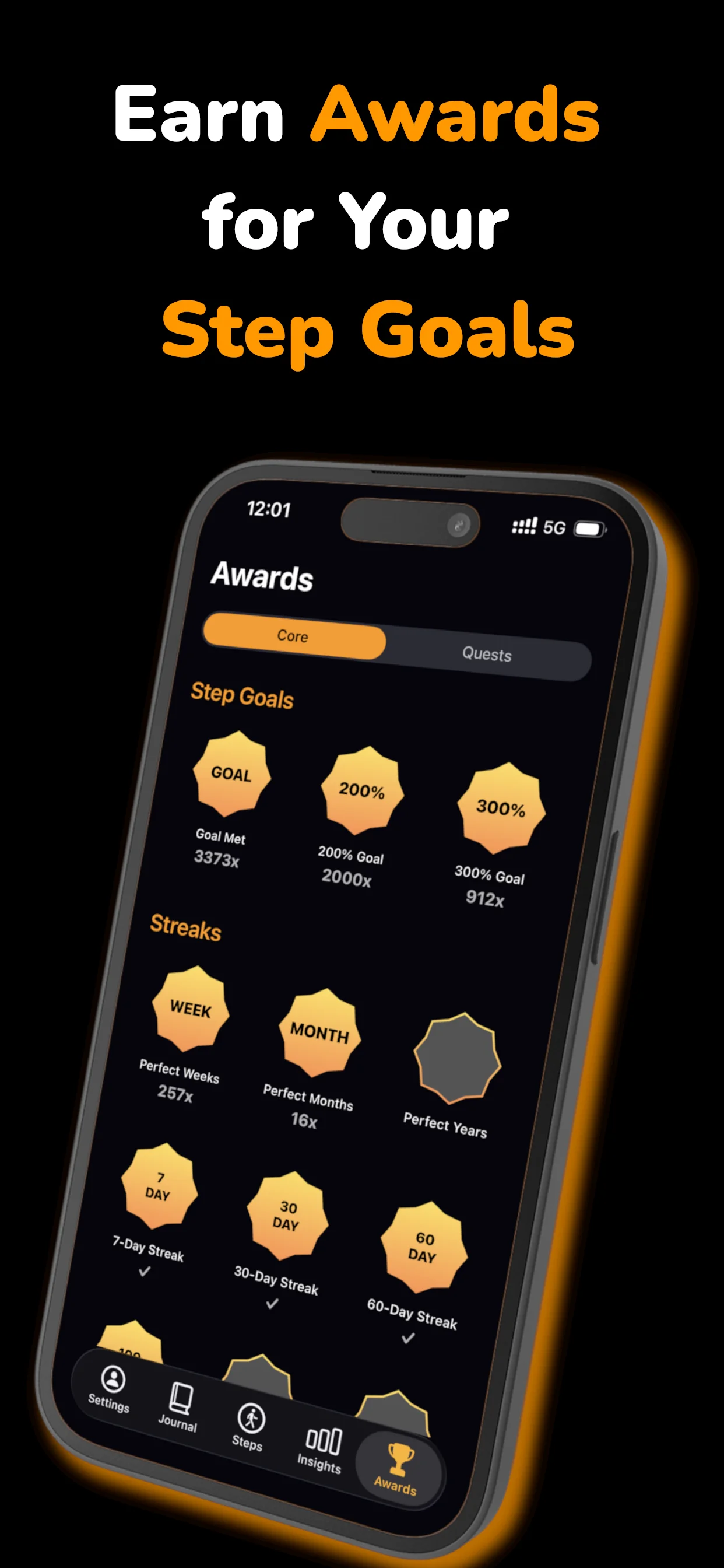 StepGoals awards